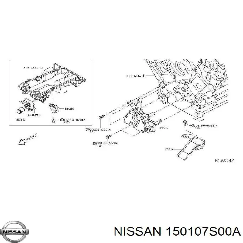 Купити 150107S00A Nissan/Infiniti Насос маслозакачуючий