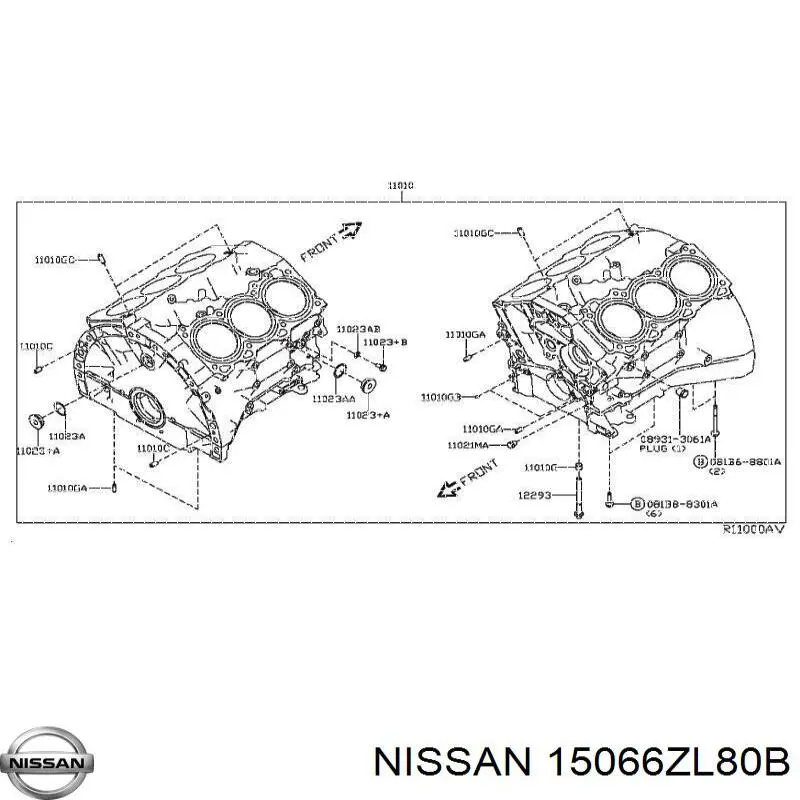 Прокладка масляного насосу Nissan/Infiniti 15066ZL80B