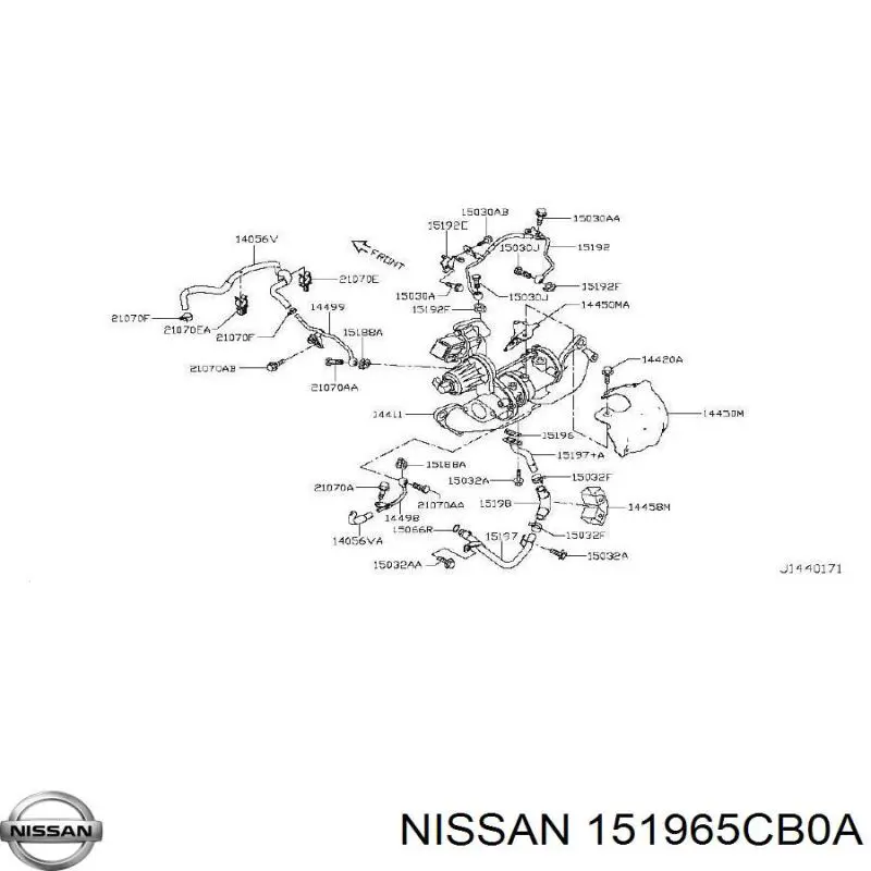  Nissan/Infiniti 151965CB0A ціна, від 2.01 USD
