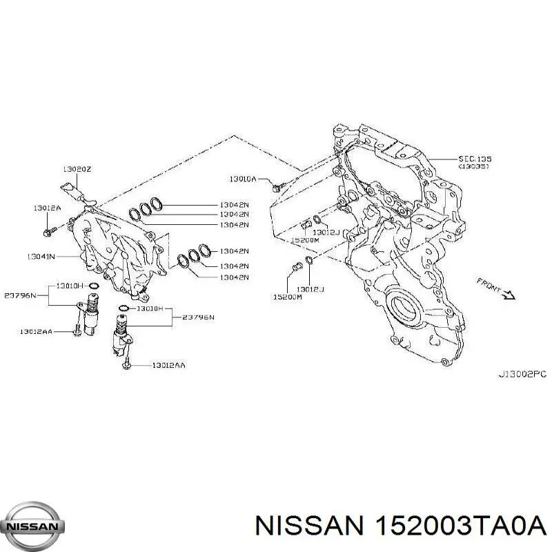 Масляний фільтр двигуна Nissan/Infiniti 152003TA0A ціна, від 21.97 USD