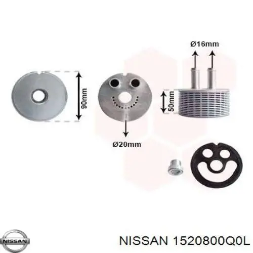 1520800Q0L Nissan корпус масляного фільтра