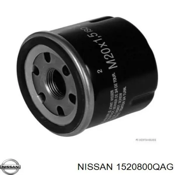 1520800QAG Nissan фільтр масляний