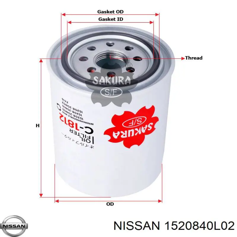 Купити 1520840L02 Nissan/Infiniti Фільтр очищення масла відцентровий