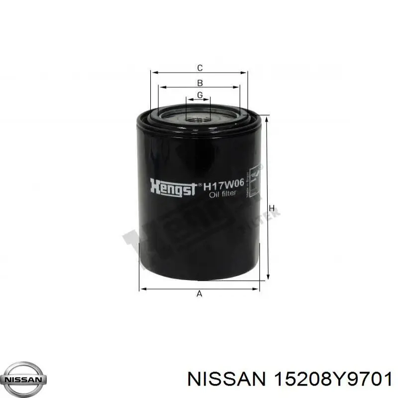 15208Y9701 Nissan фільтр масляний