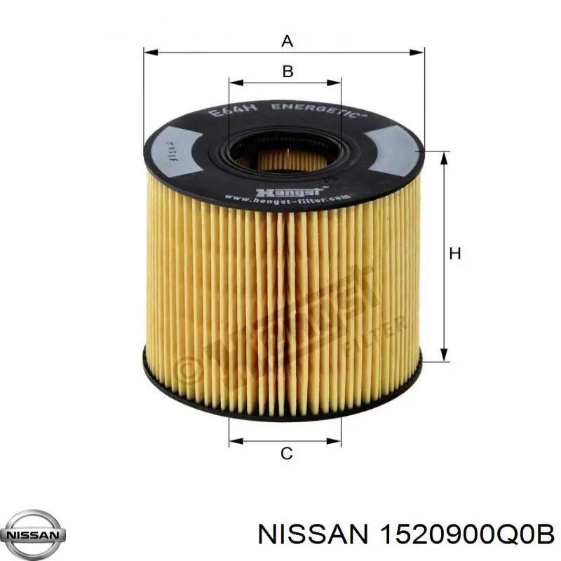 Масляний фільтр 1520900Q0B Nissan/Infiniti