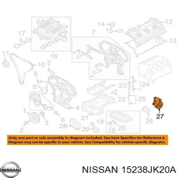 15238JK20A Nissan/Infiniti Корпус маслофільтра