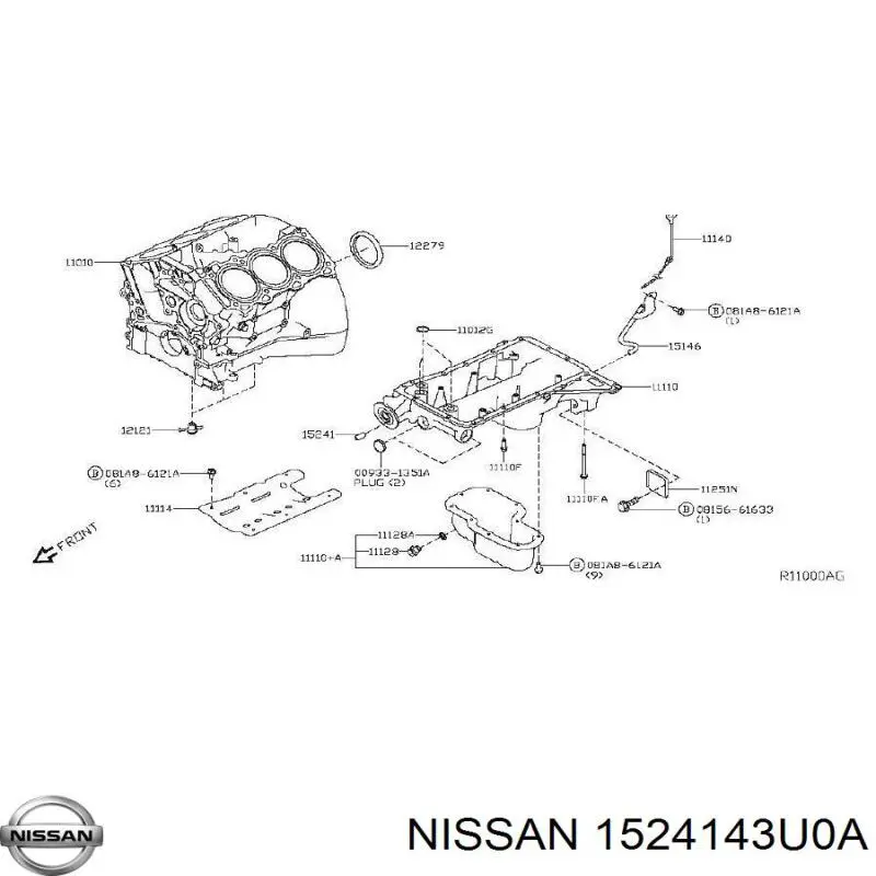Купити 1524143U0A Nissan/Infiniti Клапан регулювання тиску масла