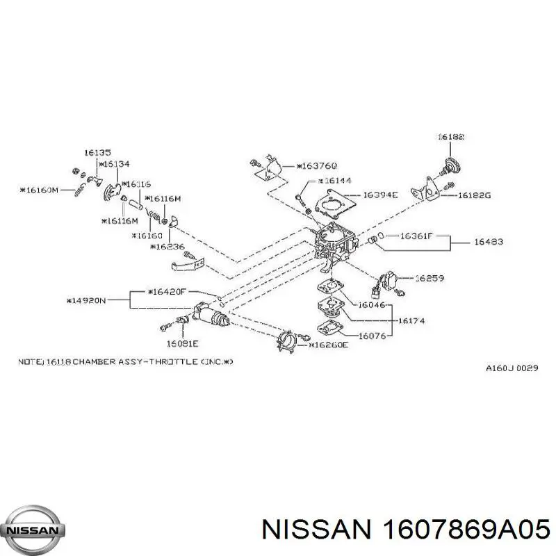 Купити 1607869A05 Nissan/Infiniti 