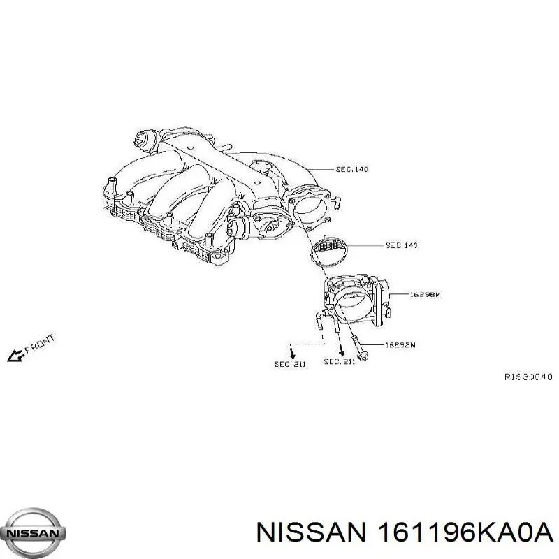 Блок дросельної заслінки Nissan/Infiniti 161196KA0A ціна, від 24.30 USD