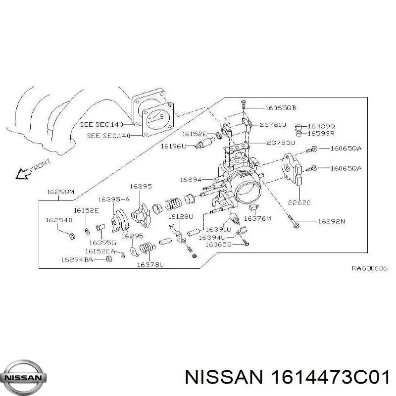  Nissan/Infiniti 1614473C01 ціна, від 3.24 USD