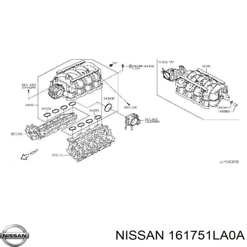 Прокладка дросельної заслінки Nissan Titan (A61) (Нісан Titan)