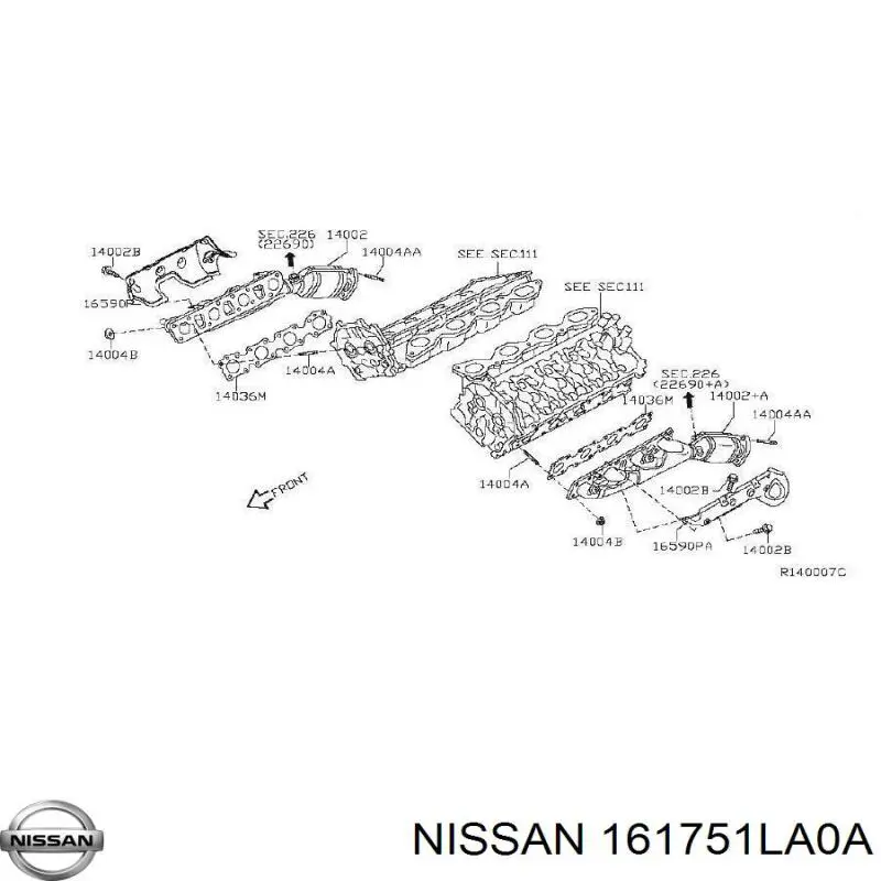 161751LA0A Nissan/Infiniti Прокладка дросельної заслінки