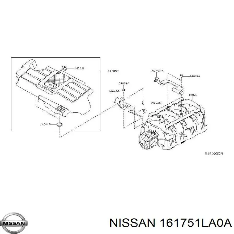 Прокладка дросельної заслінки Nissan/Infiniti 161751LA0A ціна, від 4.66 USD