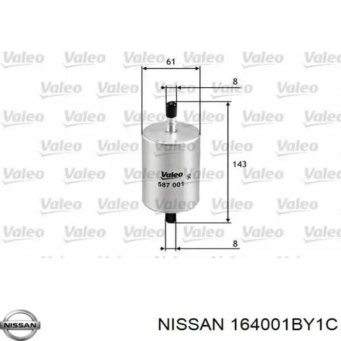 Корпус паливного фільтра Nissan/Infiniti 164001BY1C ціна, від 64.07 USD