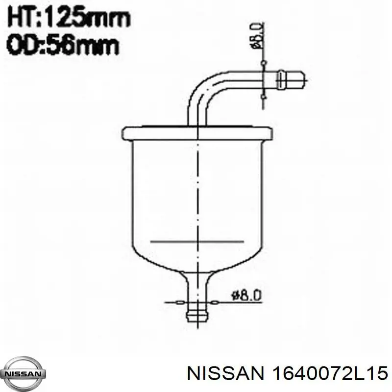 Купити 1640072L15 Nissan/Infiniti Фільтр-відстійник палива грубої очистки