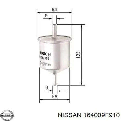 Купити 164009F910 Nissan/Infiniti Фільтр-відстійник палива грубої очистки