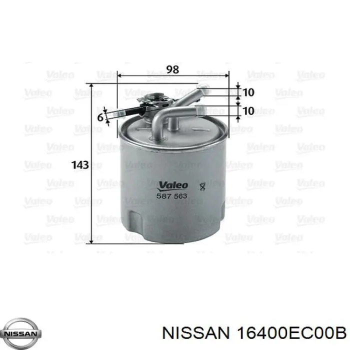 Фільтр тонкого очищення палива Nissan/Infiniti 16400EC00B ціна, від 35.14 USD