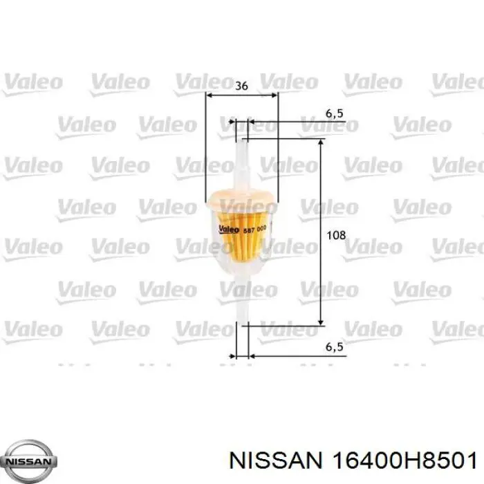 16400H8501 Nissan фільтр паливний