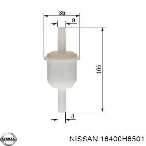 16400H8501 Nissan/Infiniti Фільтр палива