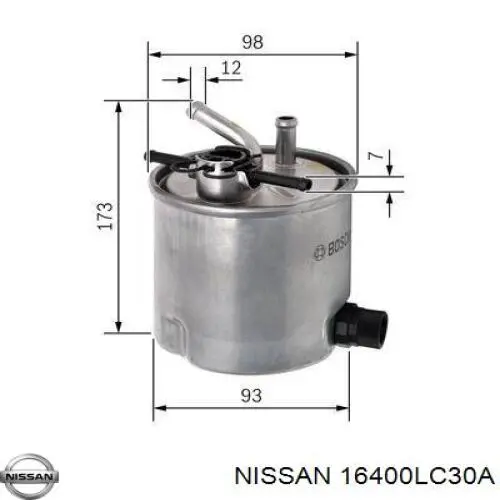 Купити 16400LC30A Nissan/Infiniti Фільтр-відстійник палива грубої очистки
