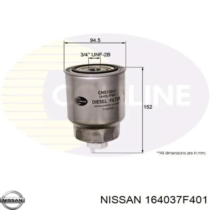 Фільтр тонкого очищення палива Nissan/Infiniti 164037F401 ціна, від 10.89 USD