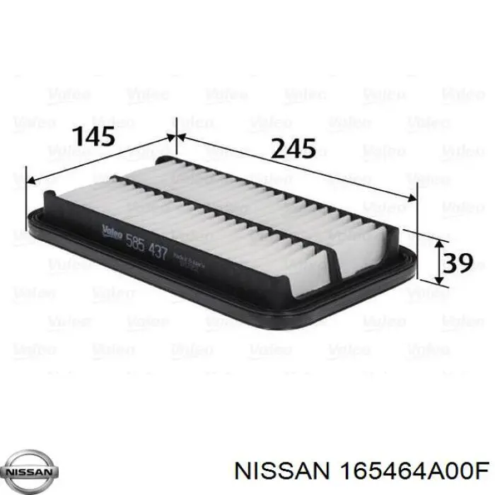 165464A00F Nissan/Infiniti Повітряний фільтр двигуна