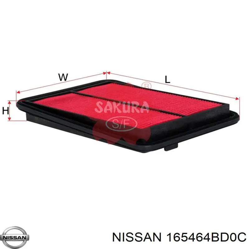 Купити 165464BD0C Nissan/Infiniti Автомобільний фільтр повітря