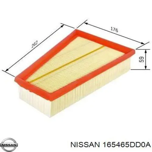 Елемент повітряного фільтра Nissan/Infiniti 165465DD0A ціна, від 20.79 USD