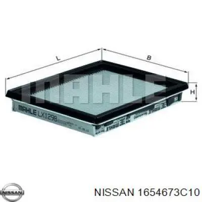 1654673C10 Nissan фільтр повітряний