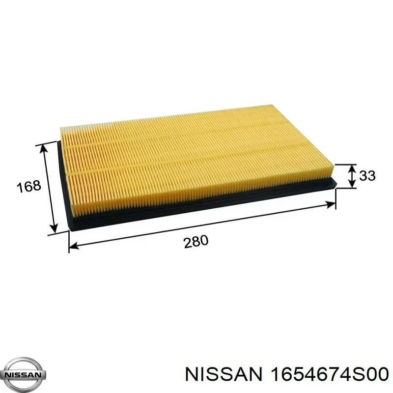 1654674S00 Nissan фільтр повітряний