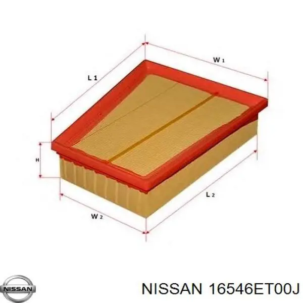 Фільтр повітряний 16546ET00J Nissan