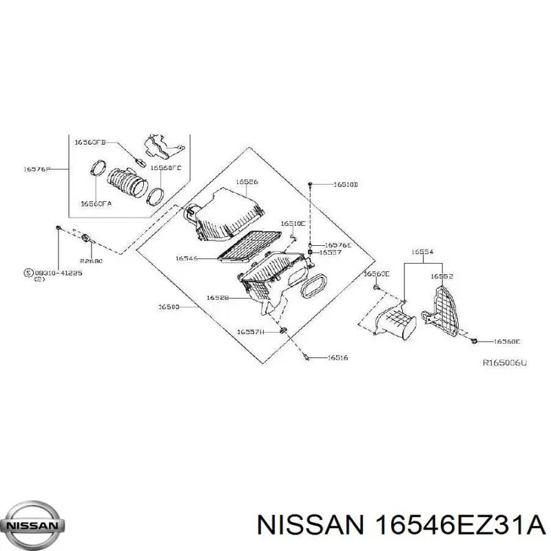 Повітряний фільтр на Nissan Titan A61