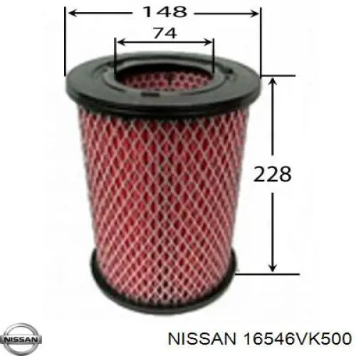 Фільтр повітряний 16546VK500 Nissan