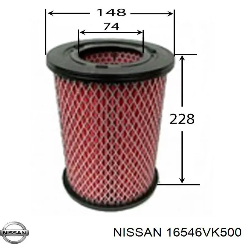 Купити 16546VK500 Nissan/Infiniti Автомобільний фільтр повітря
