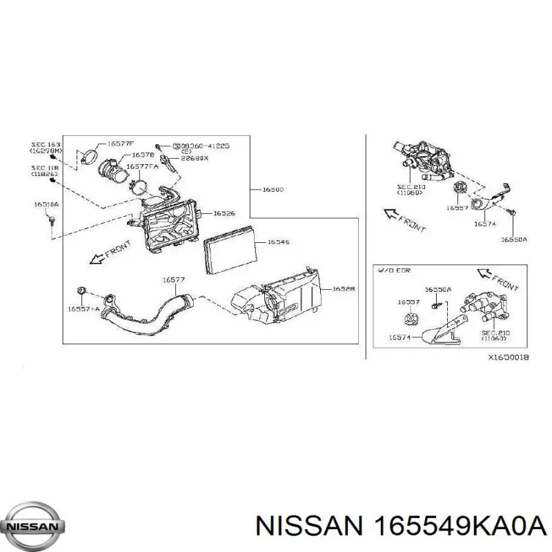  165549KA0A Nissan