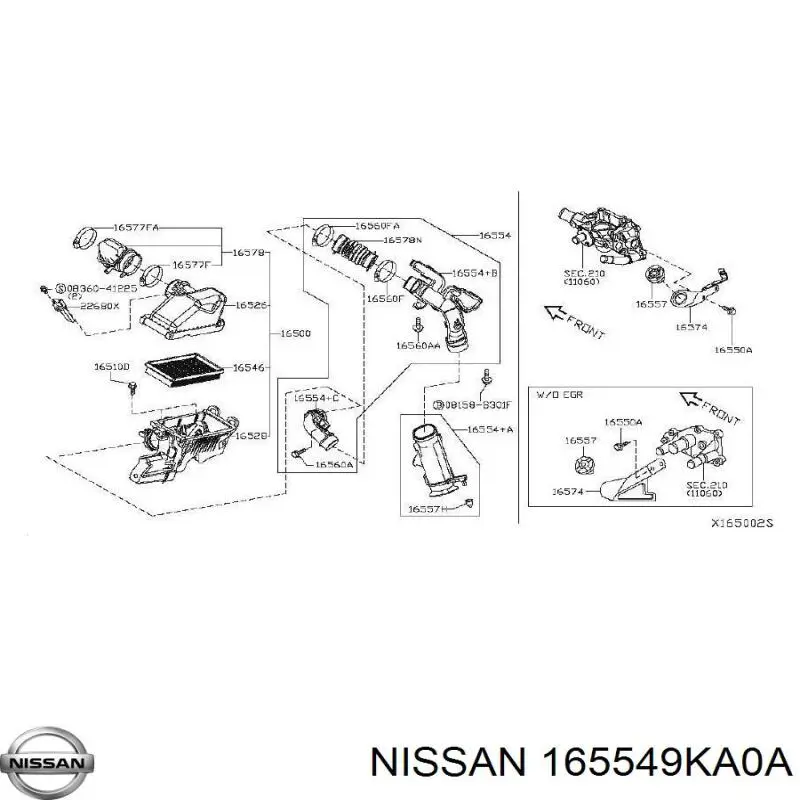Купити 165549KA0A Nissan/Infiniti 