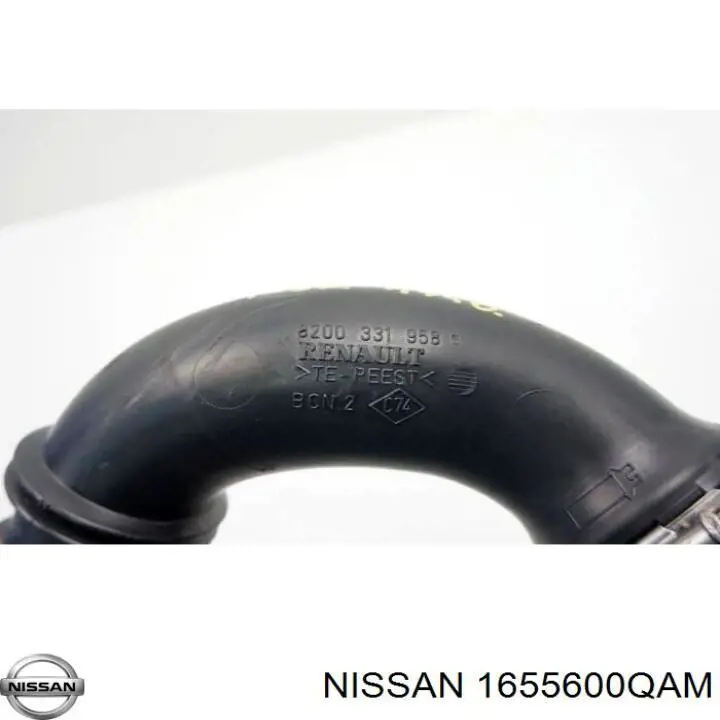Патрубок повітряний, вхід в турбіну (наддув) Nissan/Infiniti 1655600QAM ціна, від 30.09 USD