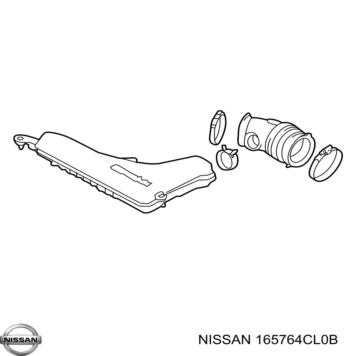 165764CL0B Nissan/Infiniti Патрубок повітряний, вихід повітряного фільтра
