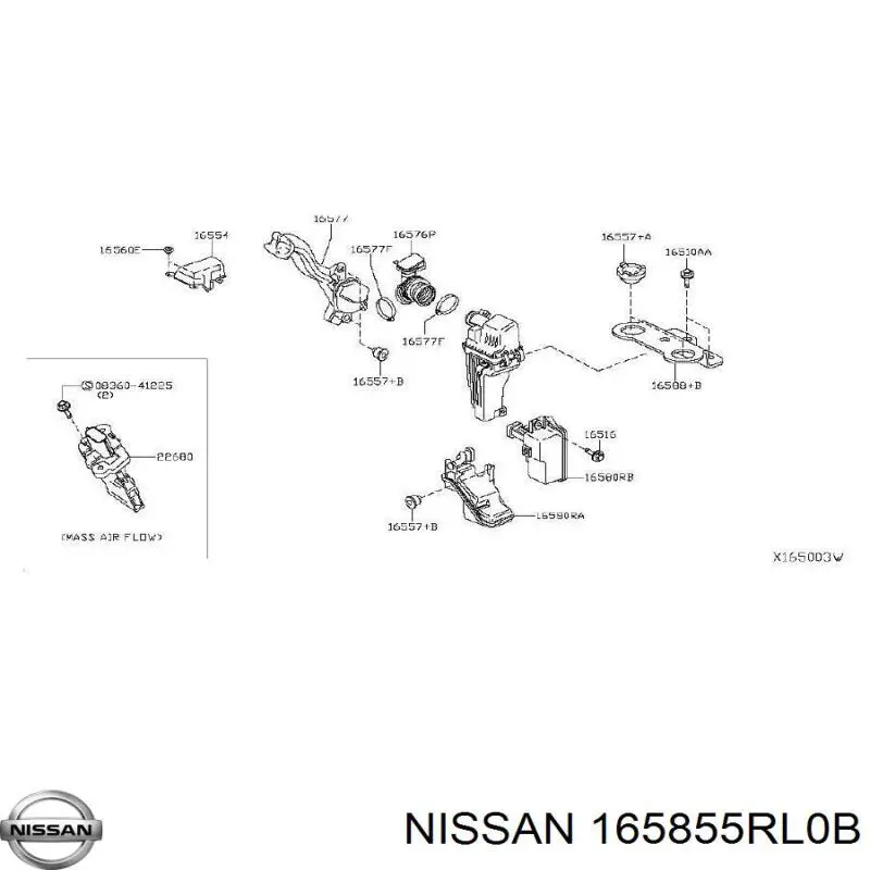  Nissan/Infiniti 165855RL0B ціна, від 50.56 USD