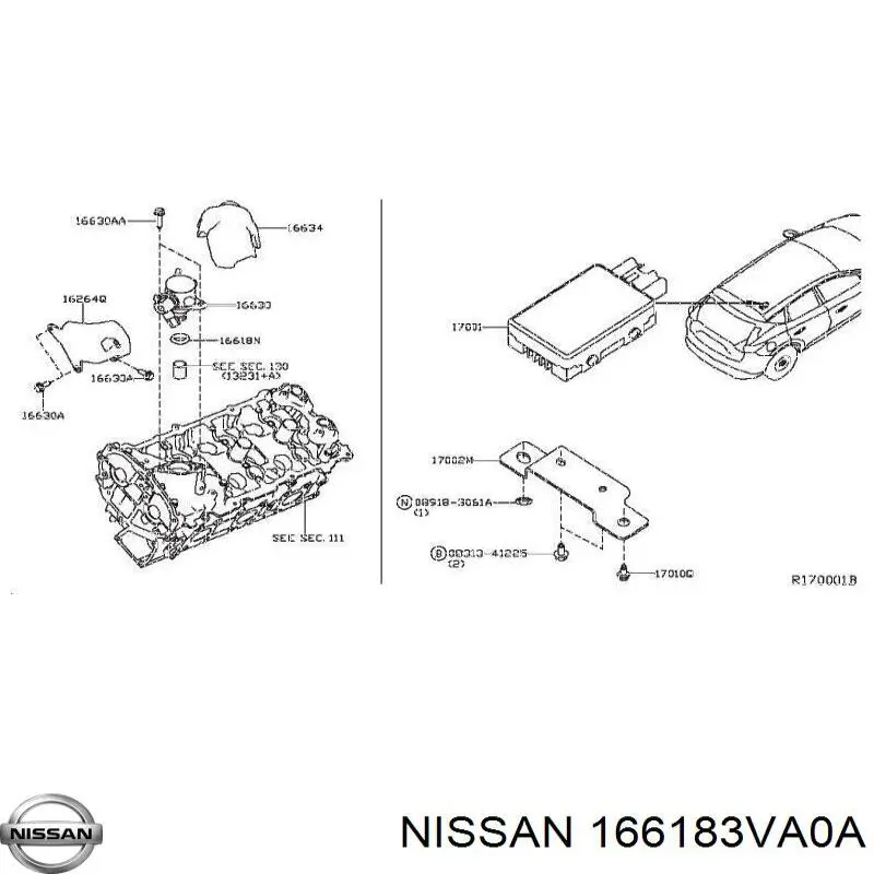  Nissan/Infiniti 166183VA0A ціна, від 16.43 USD
