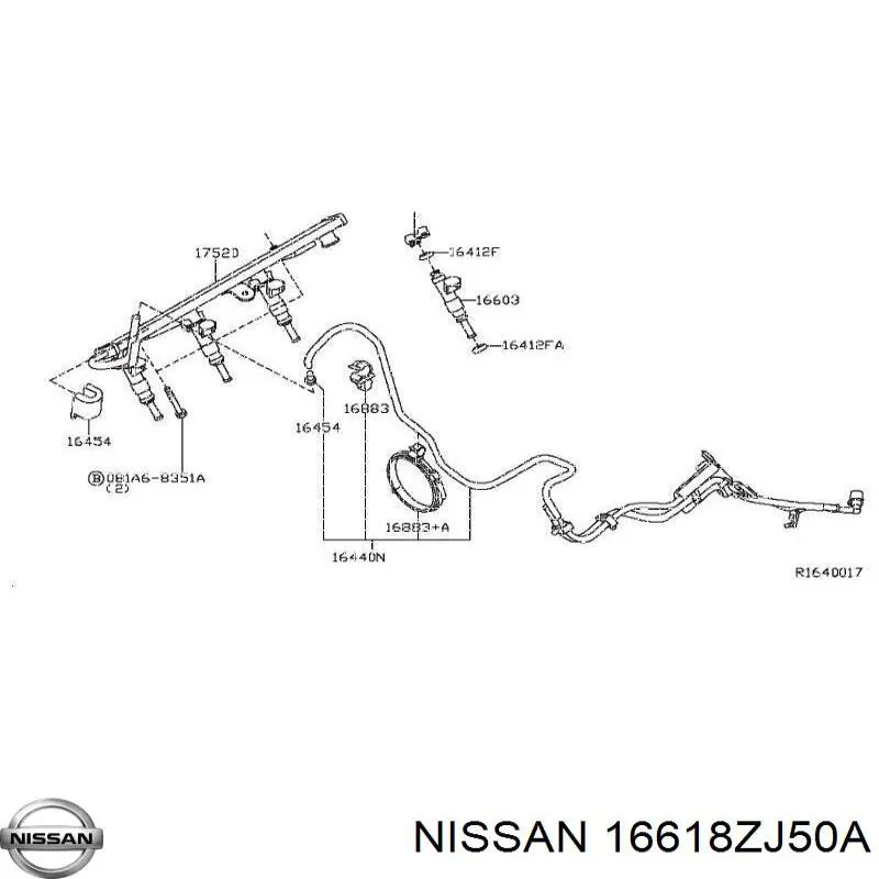  Nissan/Infiniti 16618ZJ50A ціна, від 2.75 USD