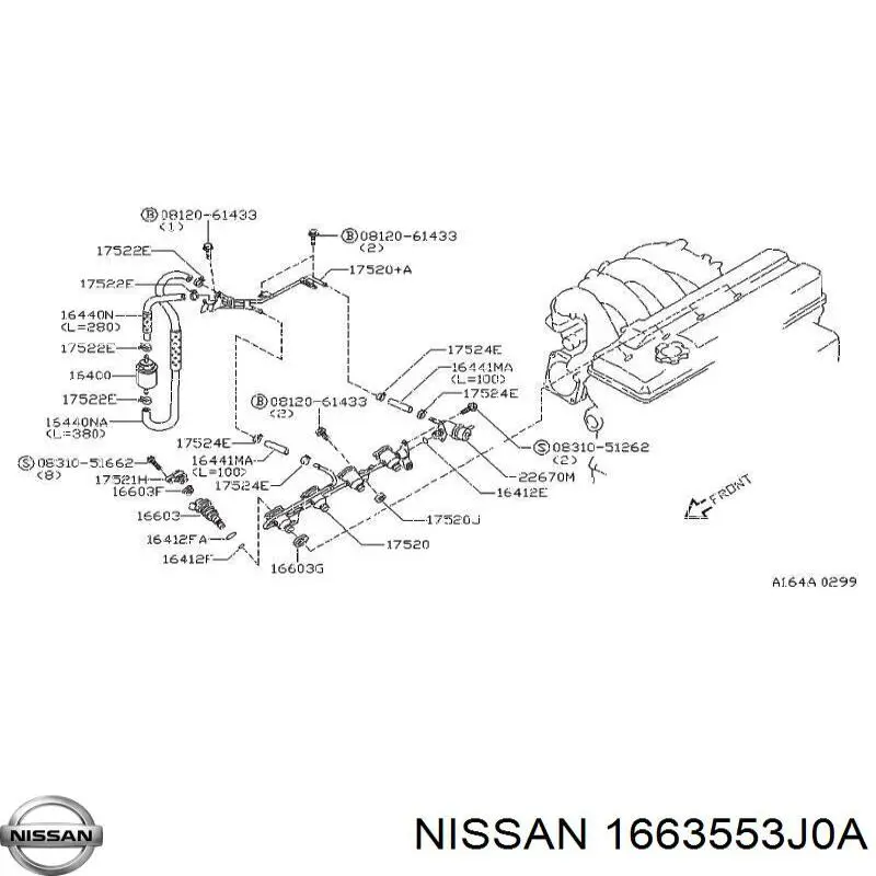 1663553J0A Nissan/Infiniti Кільце інжектора