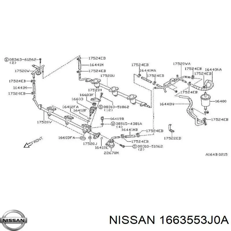 Купити 1663553J0A Nissan/Infiniti Кільце форсунки