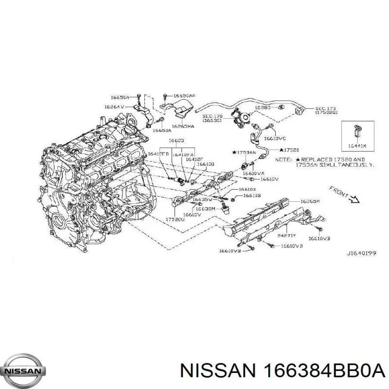  Nissan/Infiniti 166384BB0A ціна, від 13.93 USD