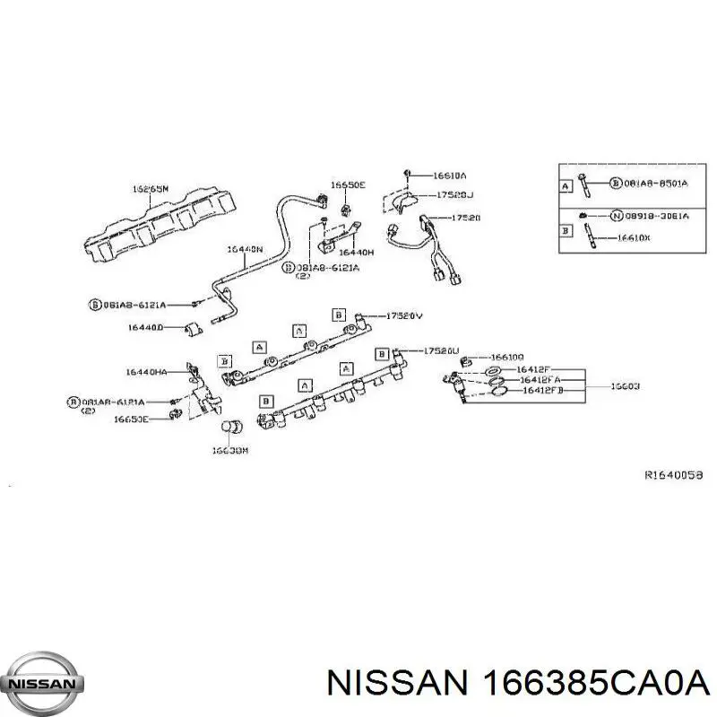 Датчик тиску палива Nissan/Infiniti 166385CA0A ціна, від 8.87 USD