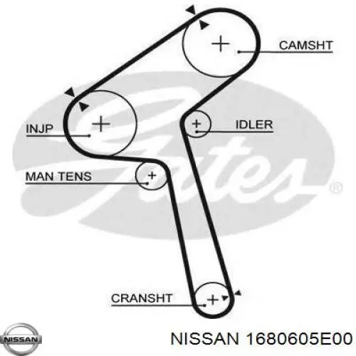 1680605E00 Nissan/Infiniti Ремінь двигуна