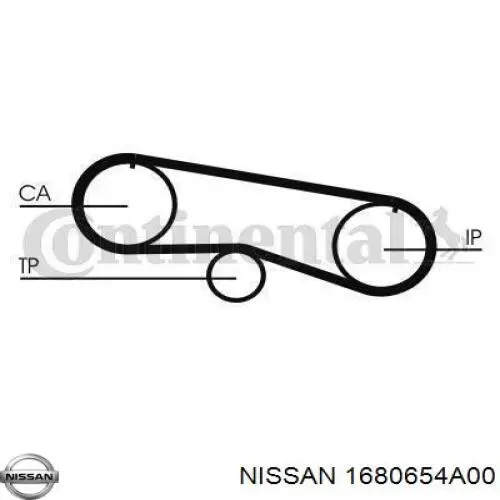 1680654A00 Nissan/Infiniti Ремінь ПНВТ
