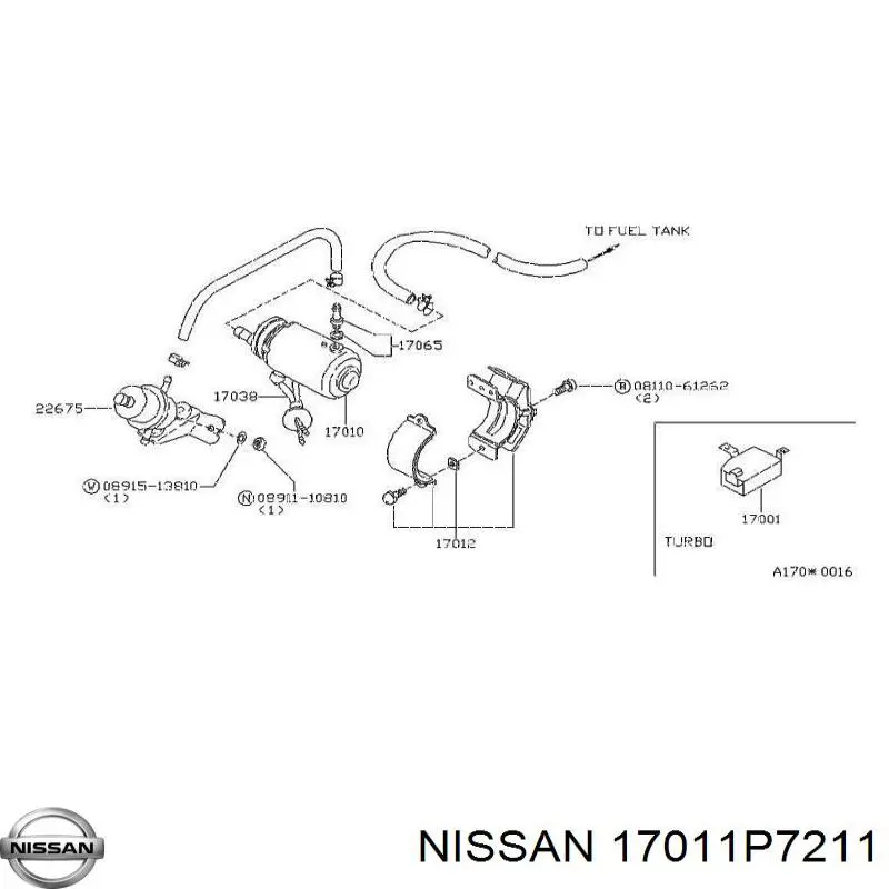 17011P7211 Nissan топливный насос магистральный