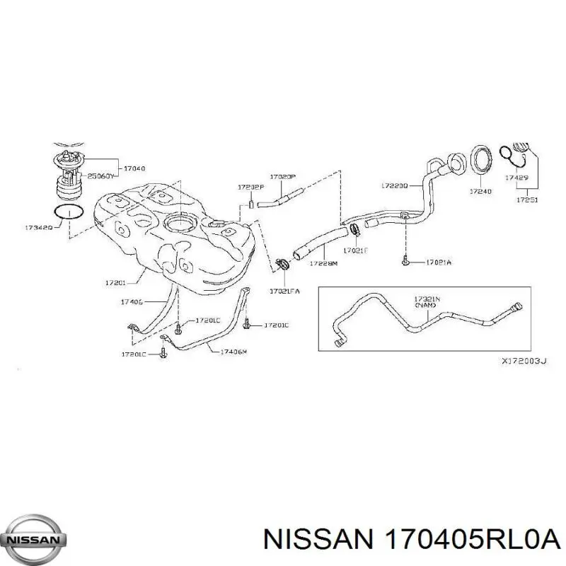 Модуль бензонасоса Nissan/Infiniti 170405RL0A ціна, від 215.38 USD