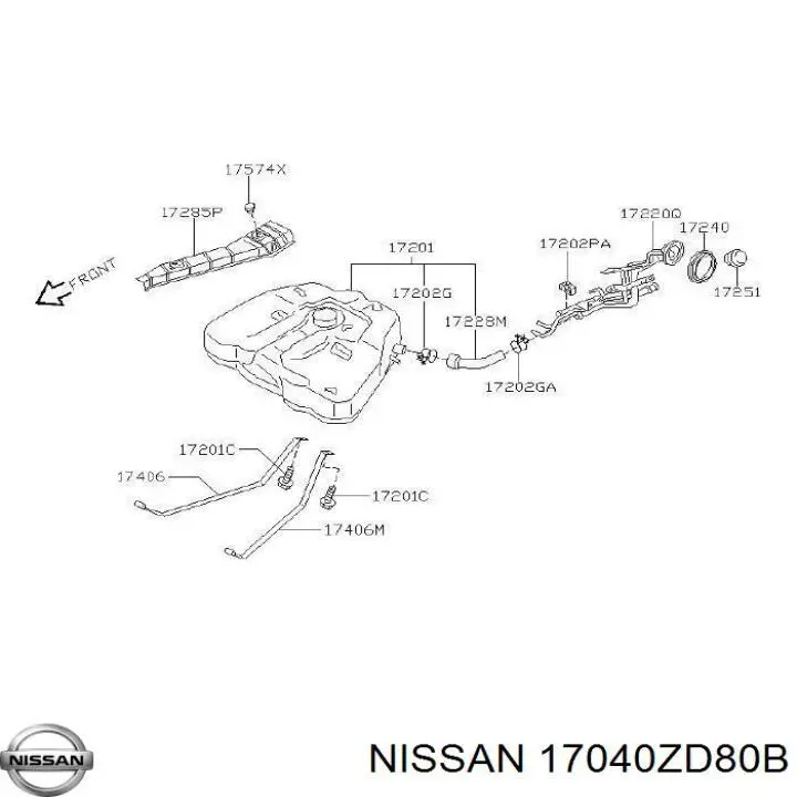 Паливний насос електричний, занурювальний Nissan/Infiniti 17040ZD80B ціна, від 56.25 USD